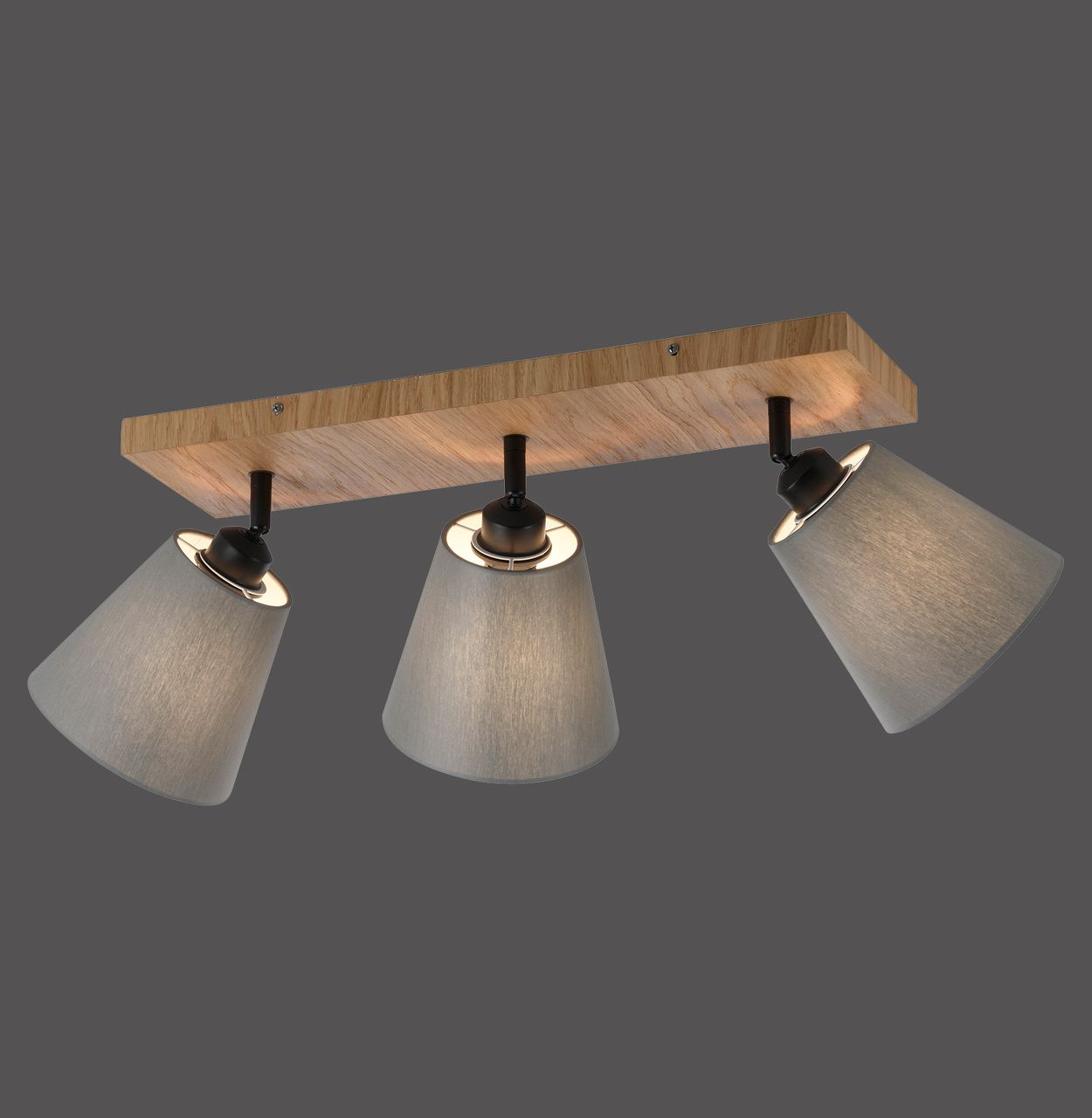 JUST LIGHT Deckenleuchte GREEN MICHEL, 3x E27/40Watt max., Holz-natur