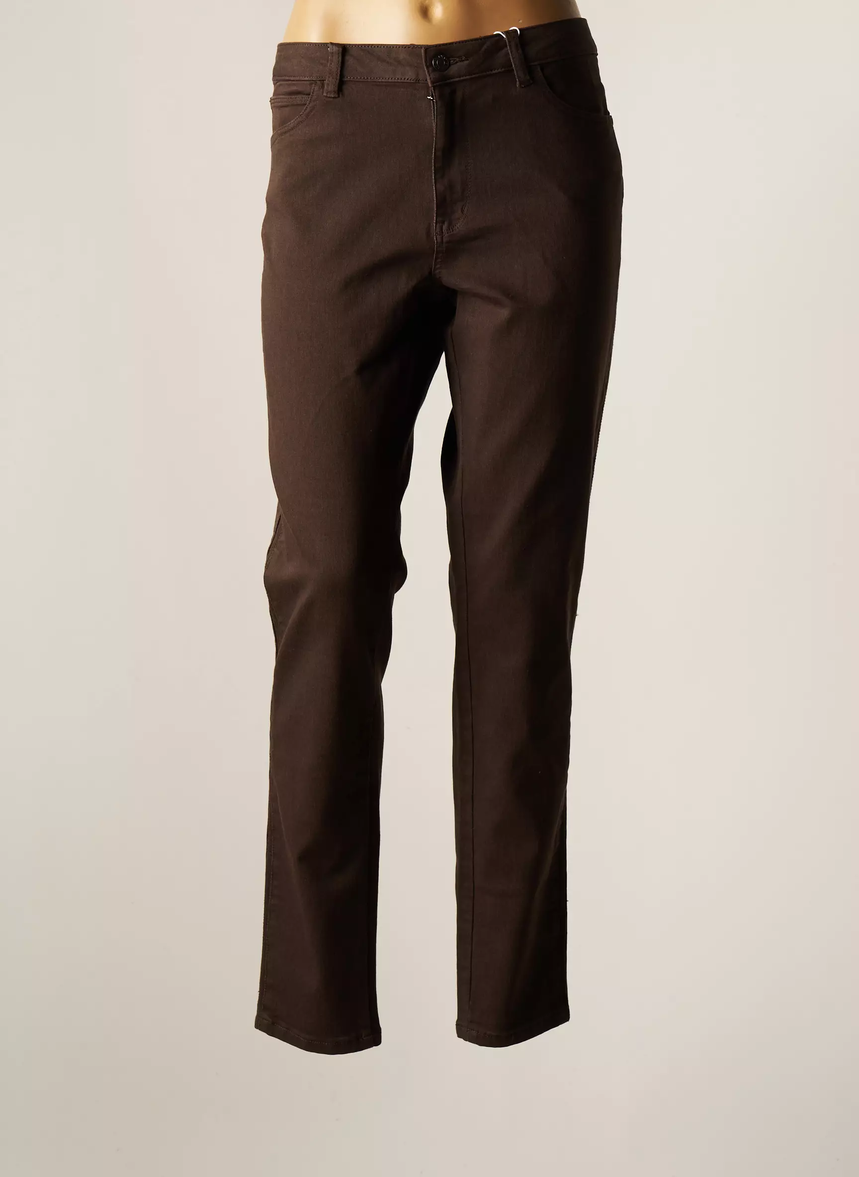 C Est Beau La Vie Pantalons Slim Femme couleur marron