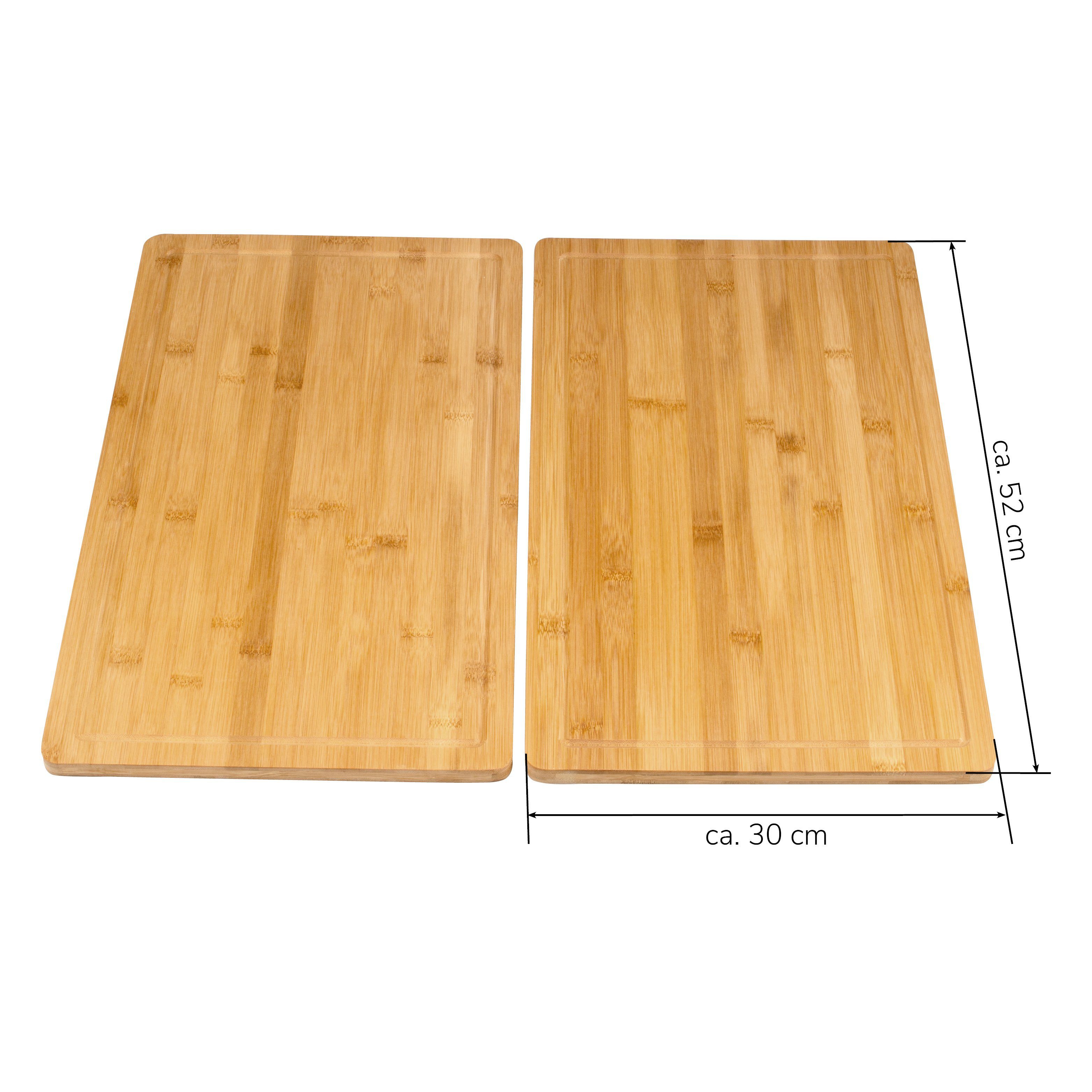 bremermann Herd-Abdeckplatte bremermann Herdabdeckplatte - 2er Set aus Bambus ca. 52 x 4 x 30 cm, Bambus, (Komplettset)