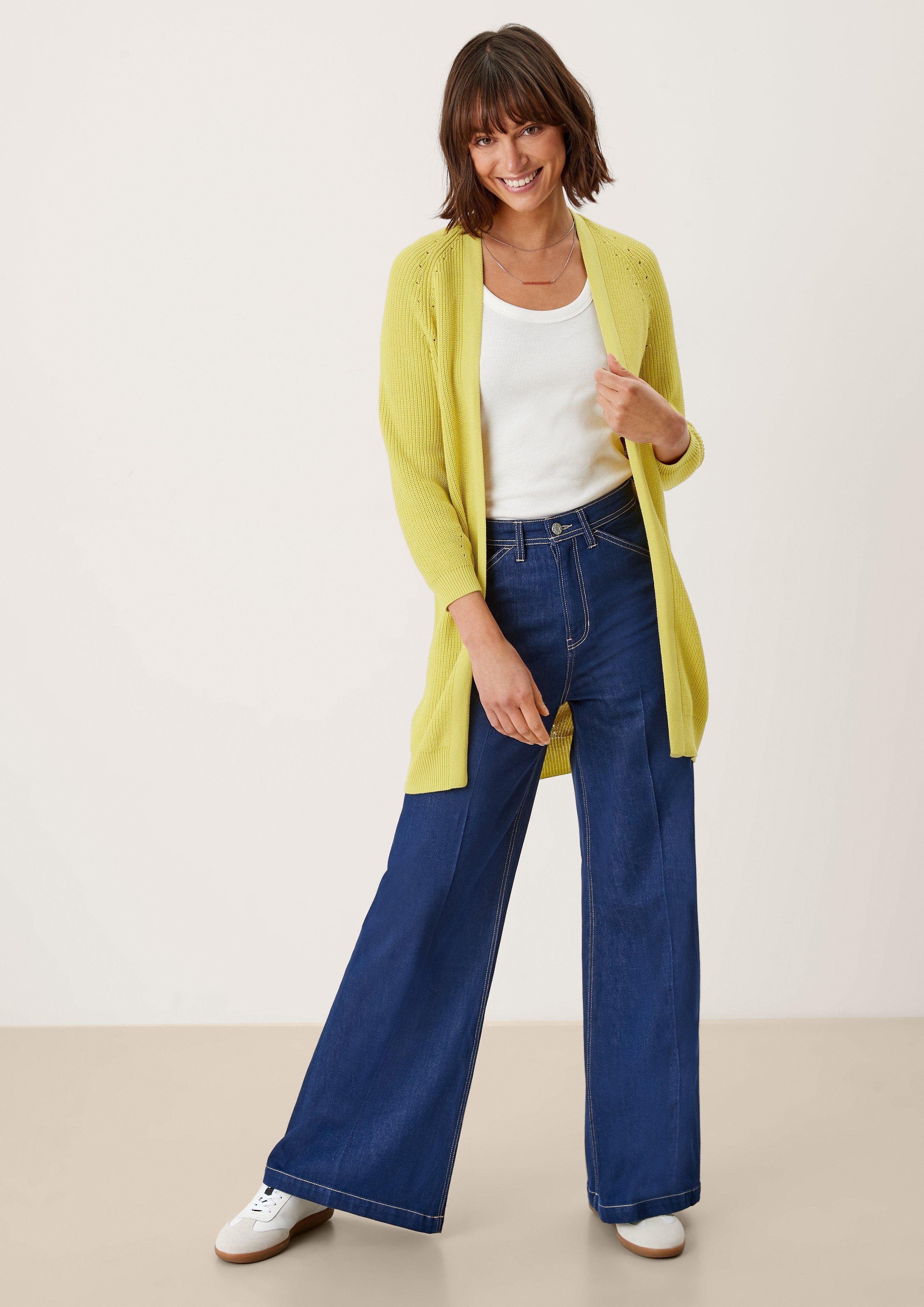 s.Oliver Strickjacke Cardigan mit Ajourmuster