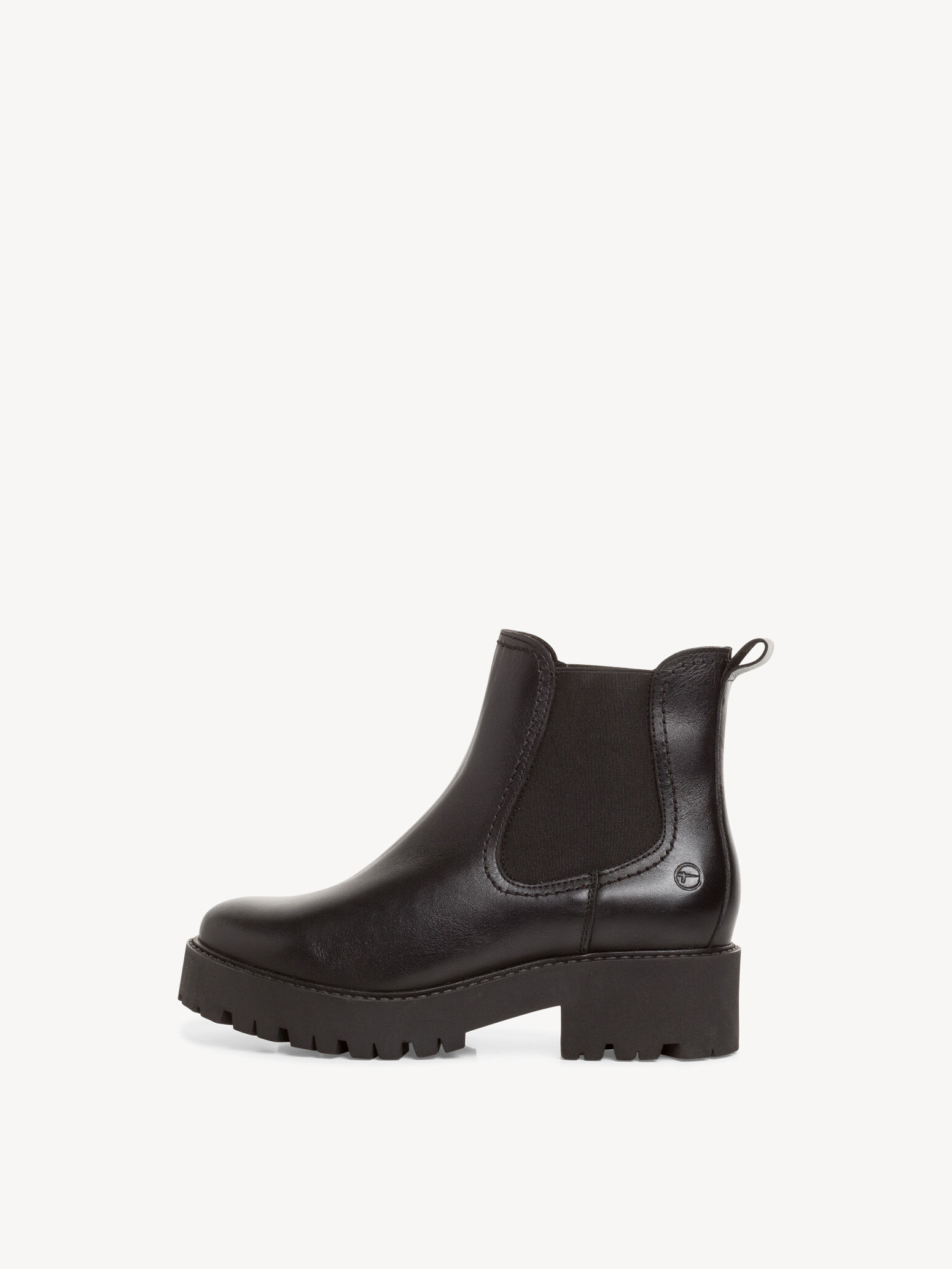 Bottine Chelsea en cuir - noir