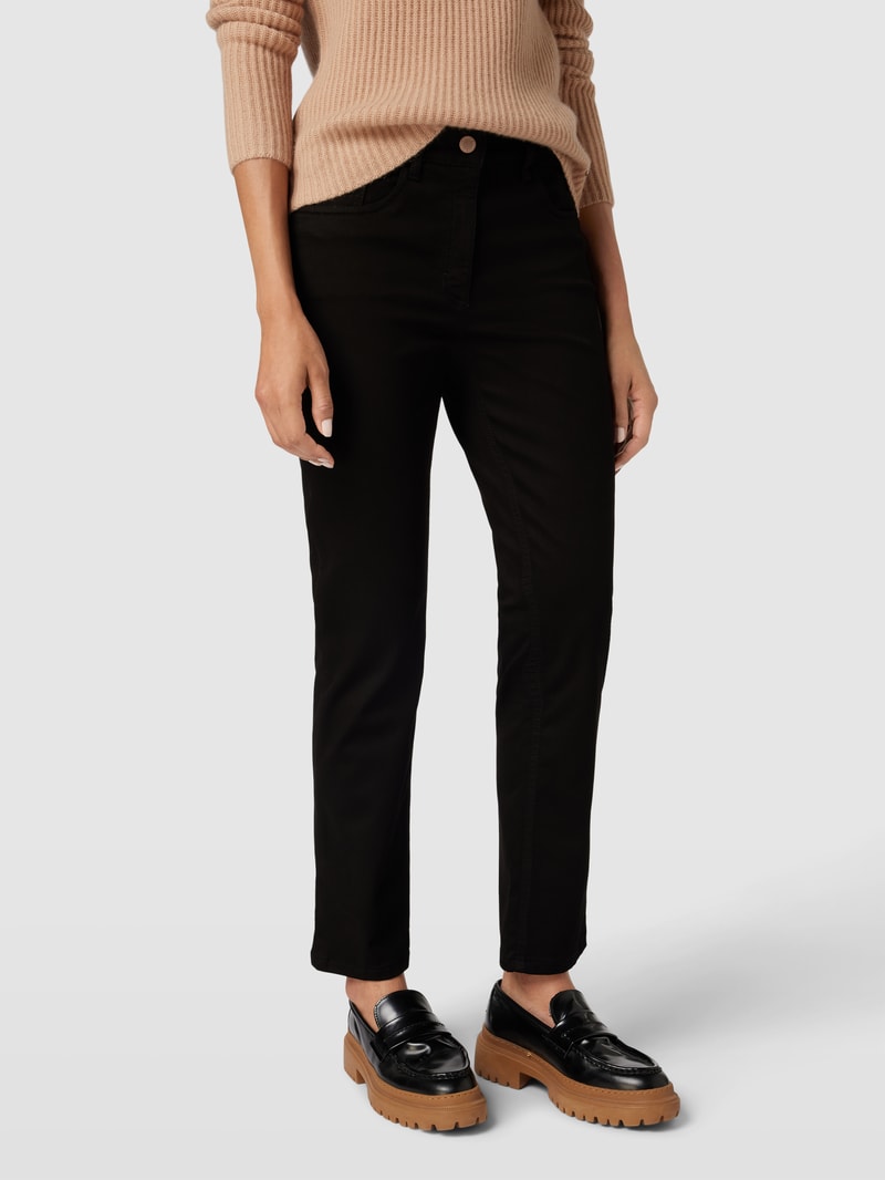 Jeans im 5-Pocket-Design Modell 'CORA' in schwarz