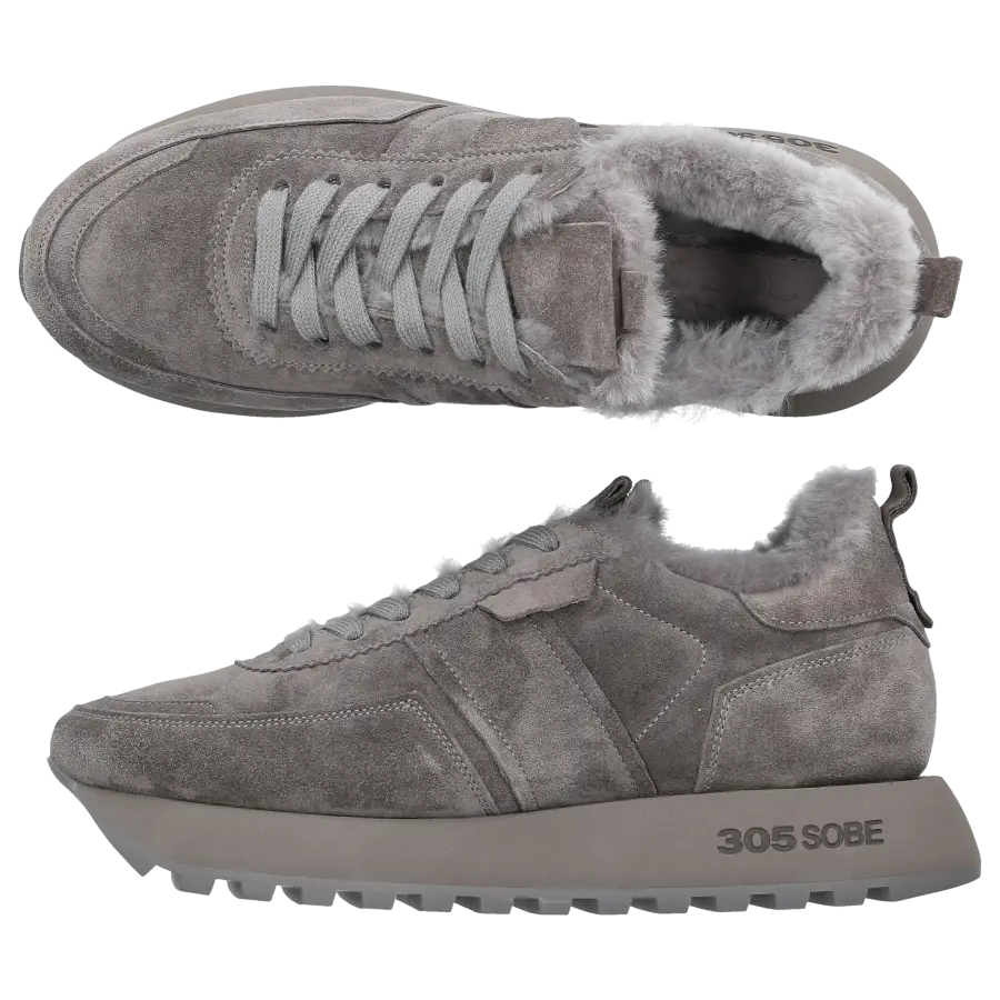 305 SOBE - Sneaker low LAGUNA Veloursleder - grau