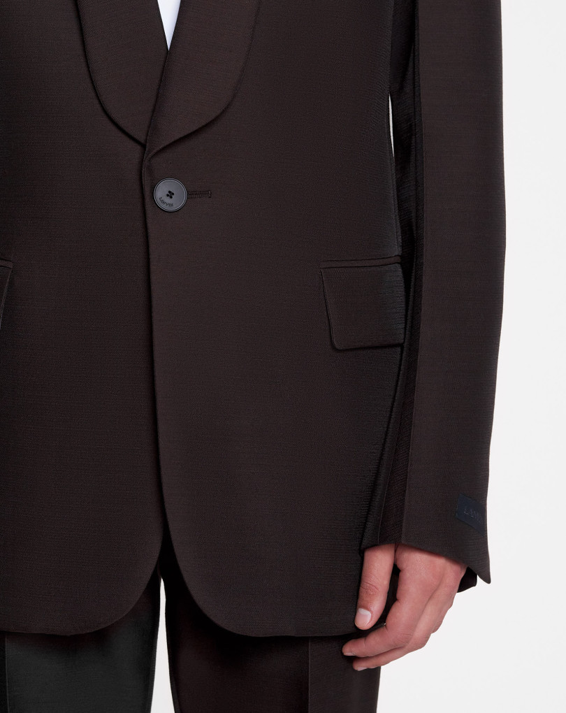 VESTE COL CHÂLE SIMPLE BOUTONNAGE