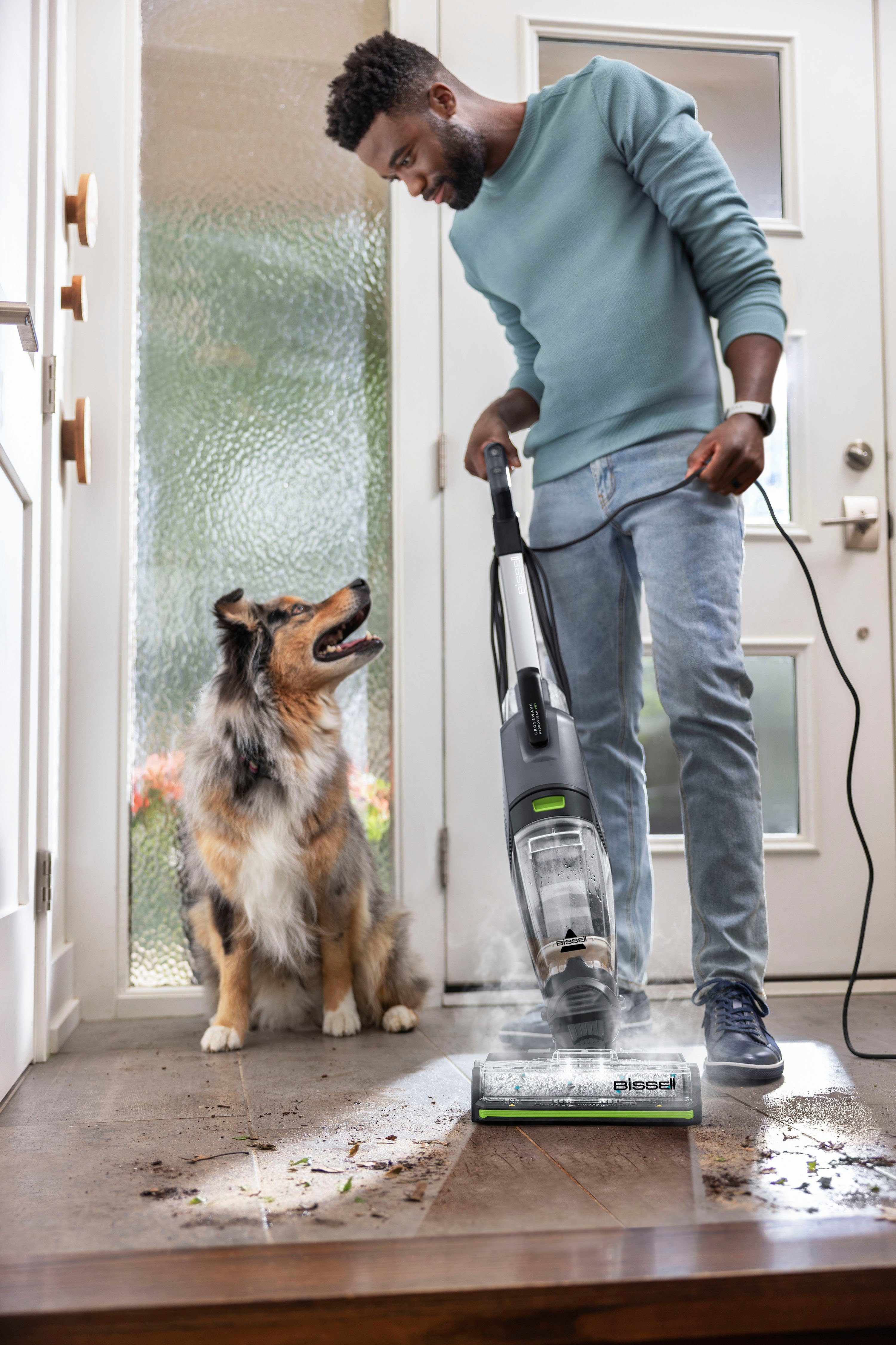 Bissell Nass-Trocken-Sauger Crosswave Hydrosteam Pet Select 3527N, 1100 W, beutellos