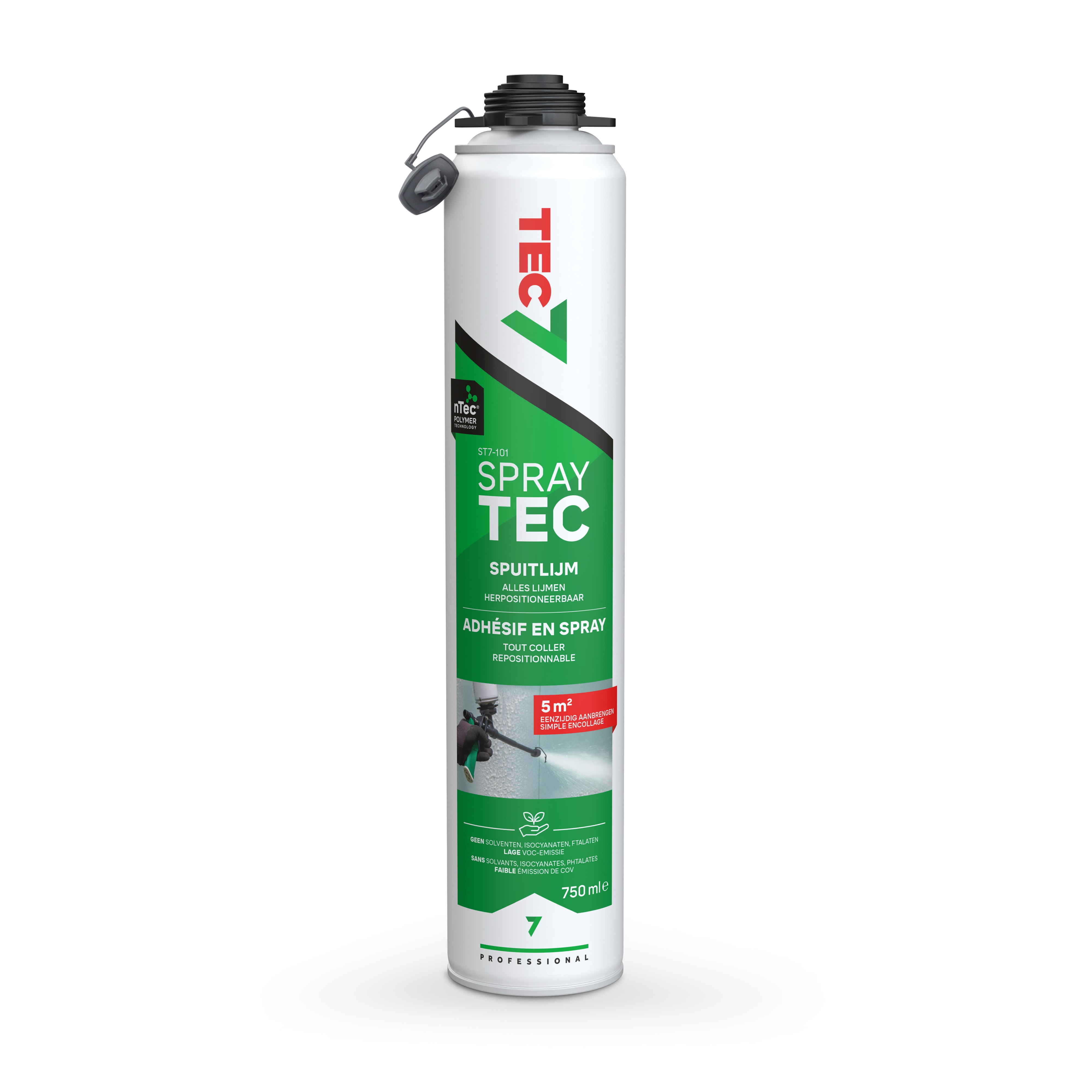 TEC7 530001000 ST7-101 SprayTec suurten pintojen polymeeriliimasuihke aerosoli 750ml