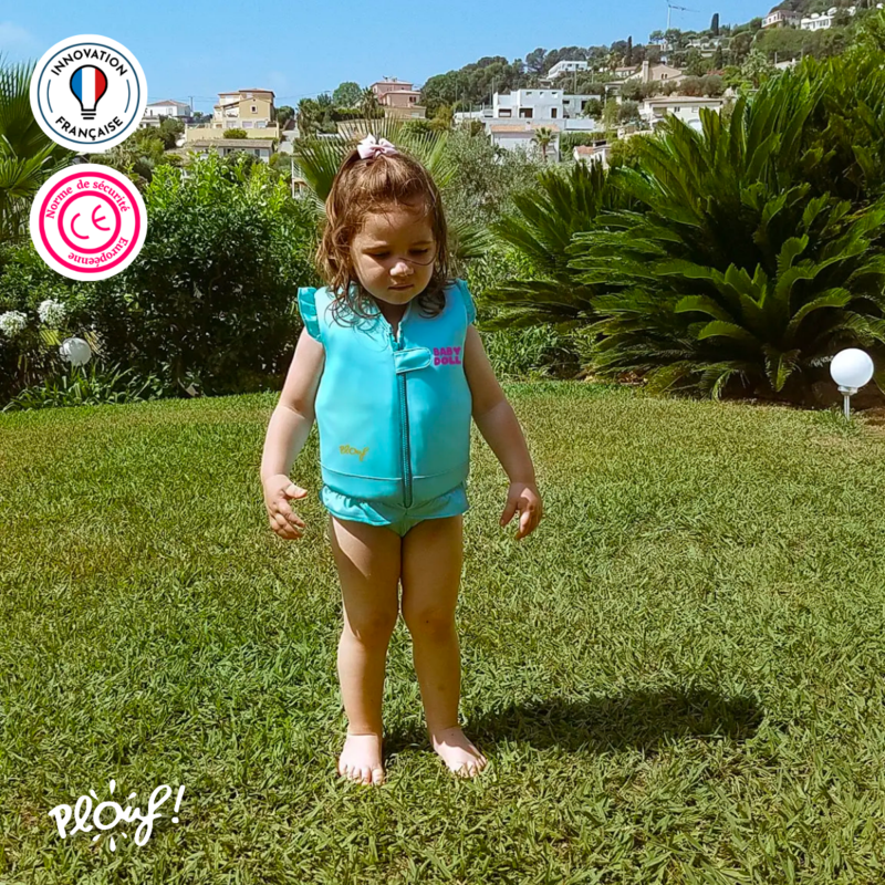 Maillot de bain flottant : Baby doll Turquoise