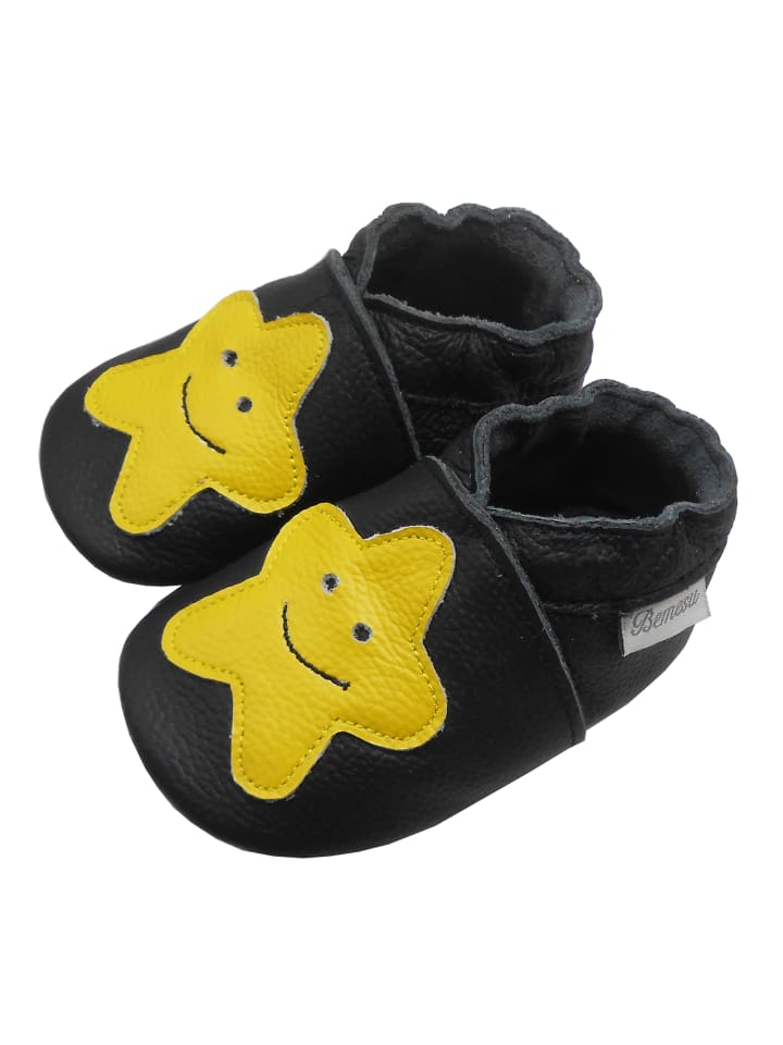 Yalion Baby Krabbelschuhe in Stern Schwarz günstig kaufen