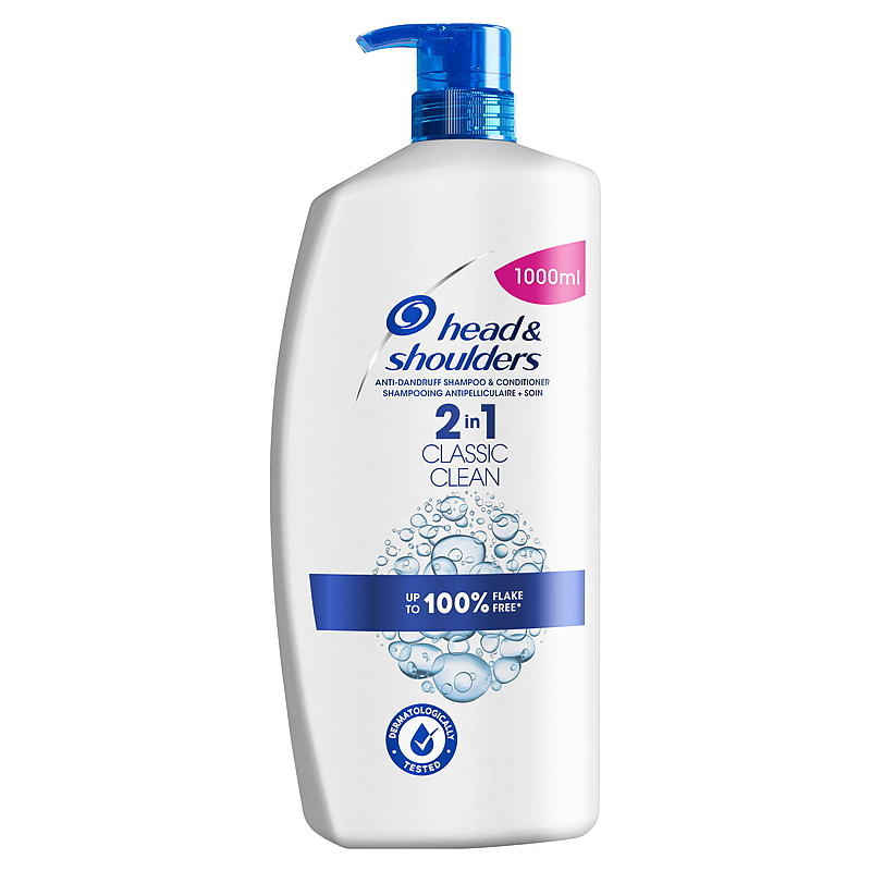 H&S H&S Shampoo 2 in 1 m/pumpe Classic Clean 1 l