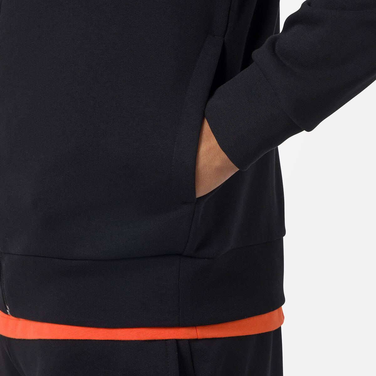 Herrensweatshirt mit Logo und durchgehendem Reißverschluss