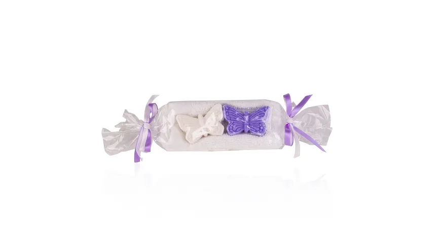 Accentra Bonbonset Schmetterling Waschhandschuh Geschenkpackung