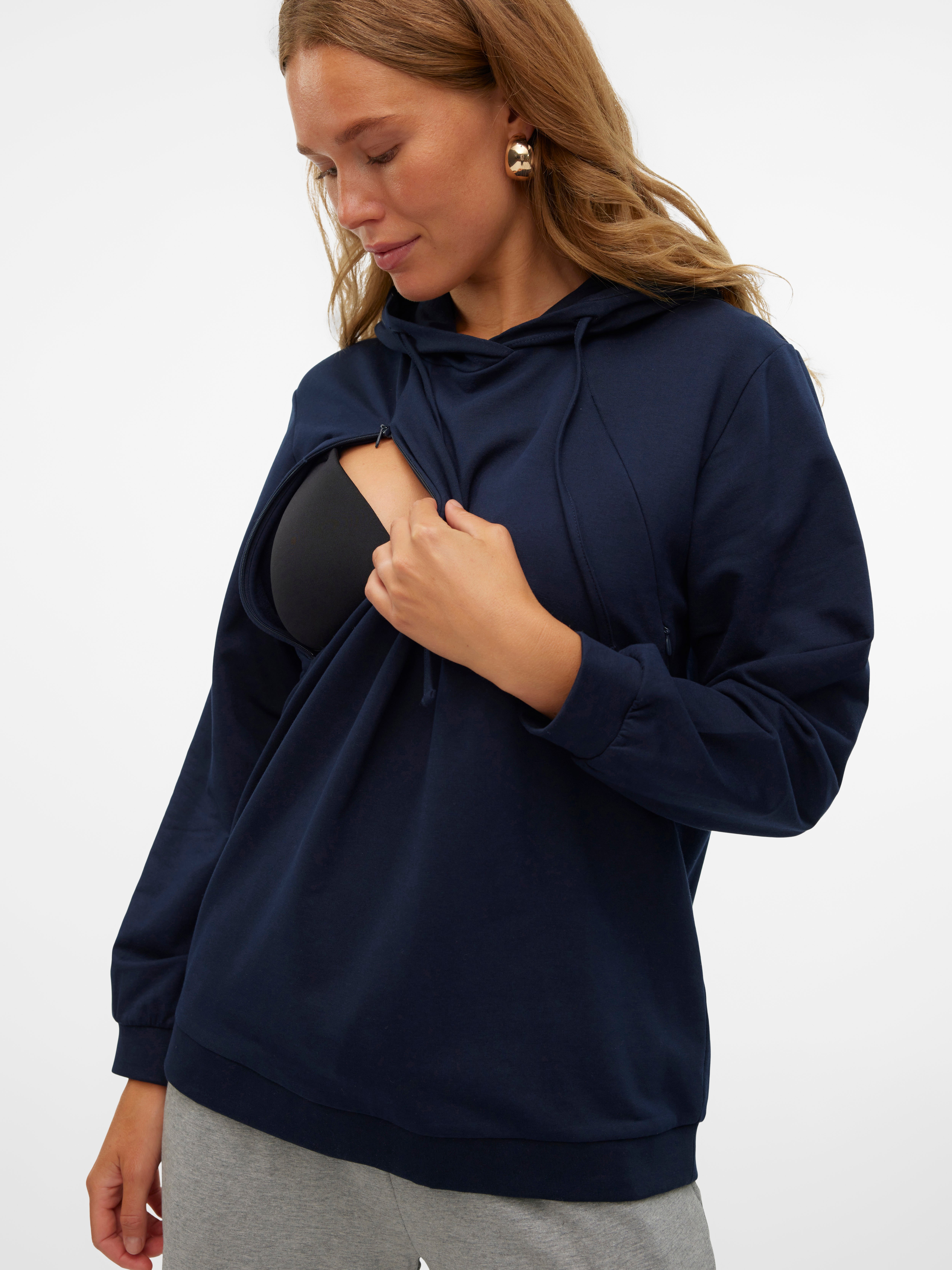 Normal geschnitten Kapuze Sweatshirt