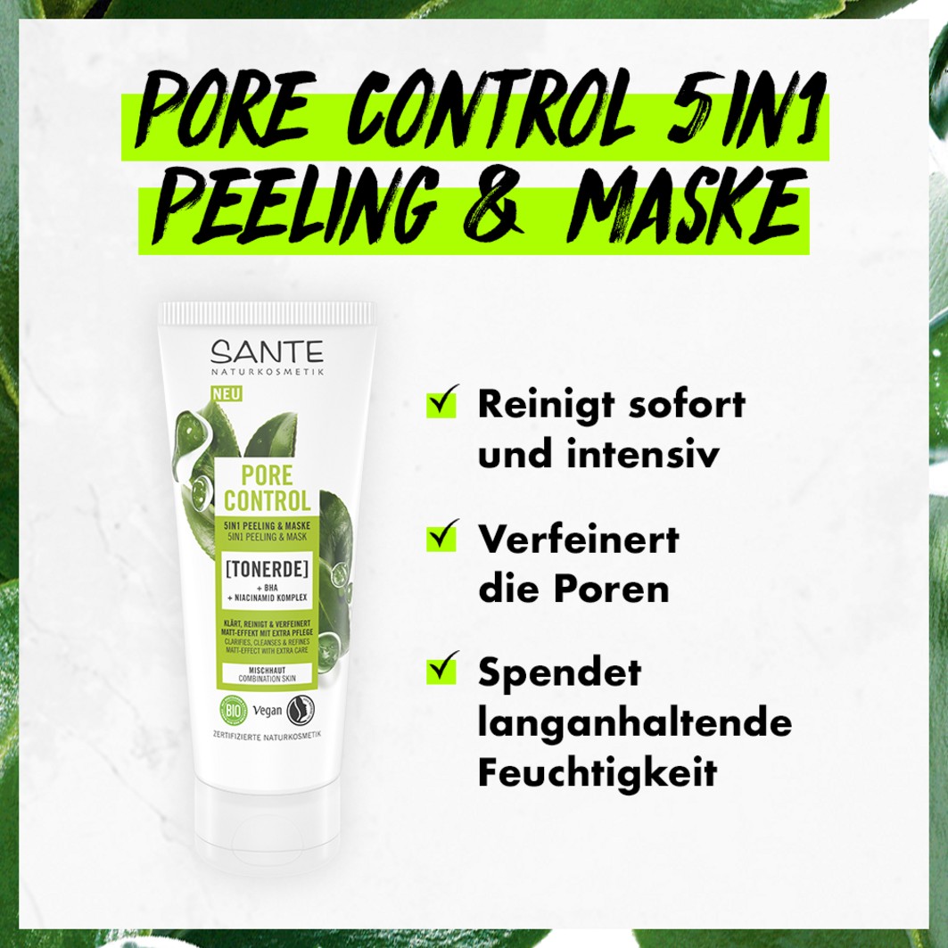 5in1 Peeling & Maske mit Tonerde. BHA & Niacinamid Komplex