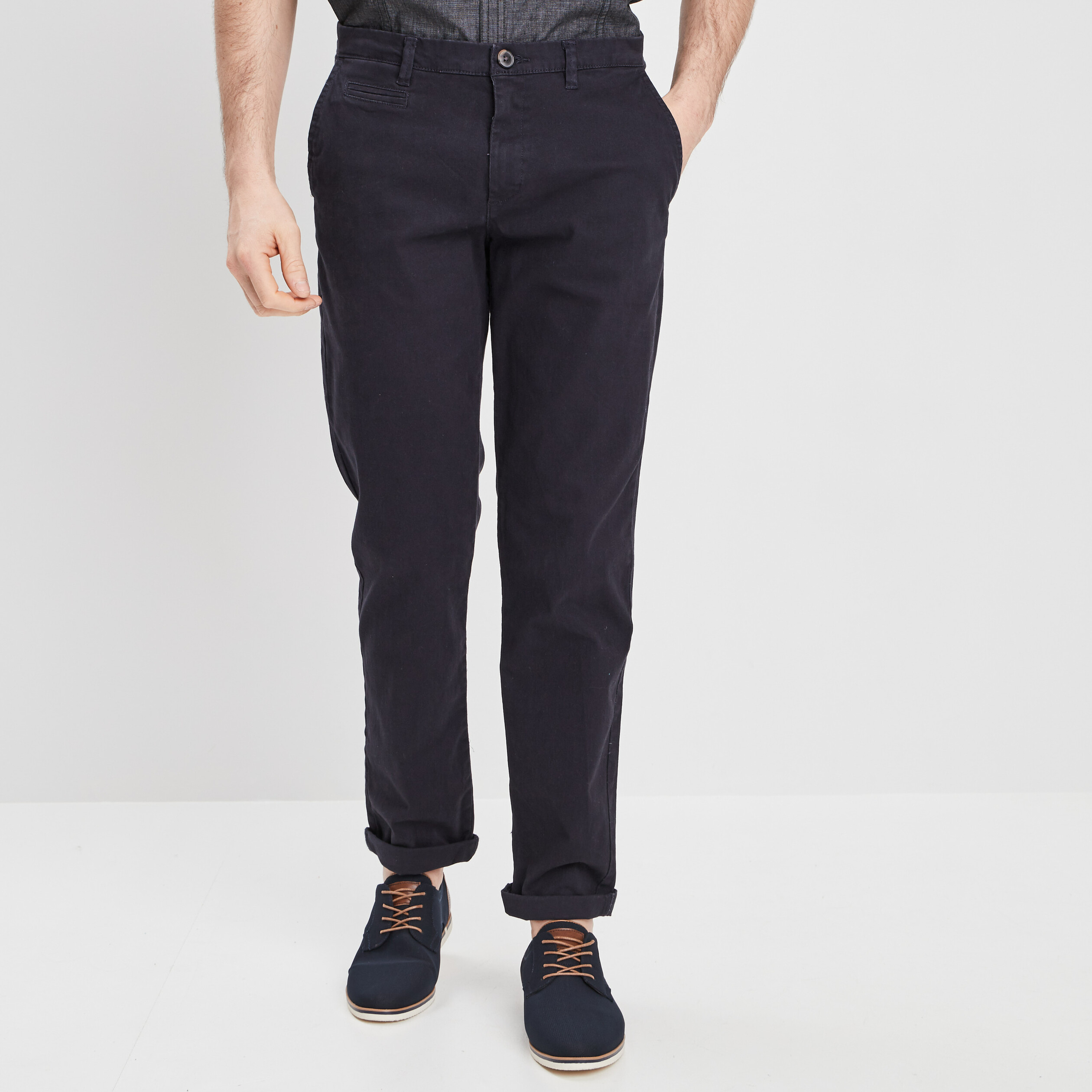 Pantalon chino bleu marine homme | La Halle