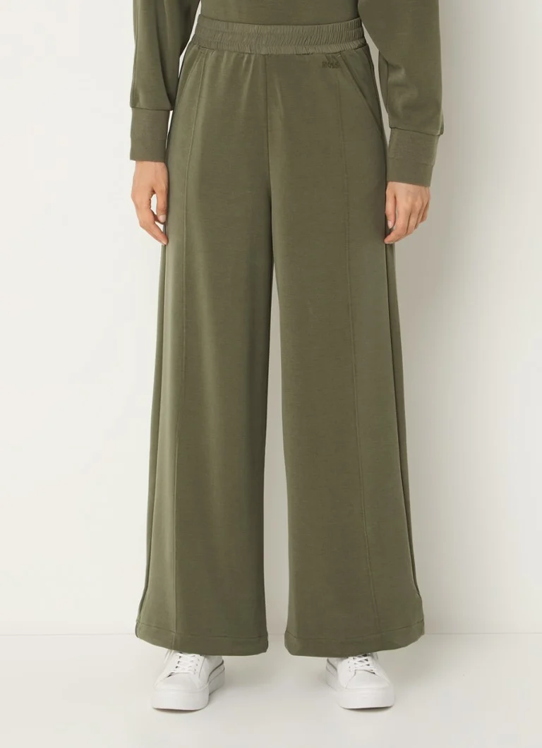 HUGO BOSS Ecara high waist wide fit sweatpants with side pockets