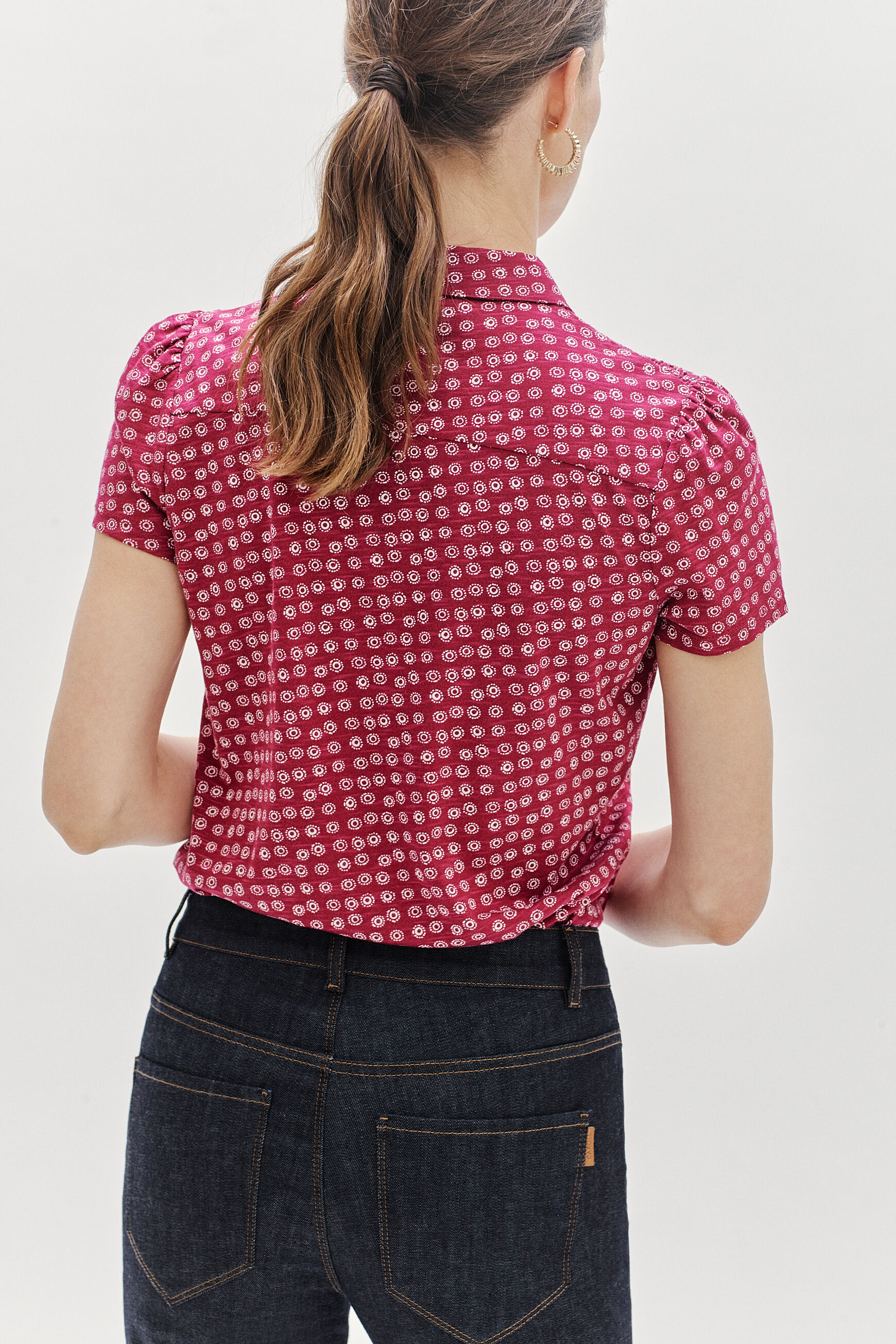 t-shirt loris halo rose cerise femme