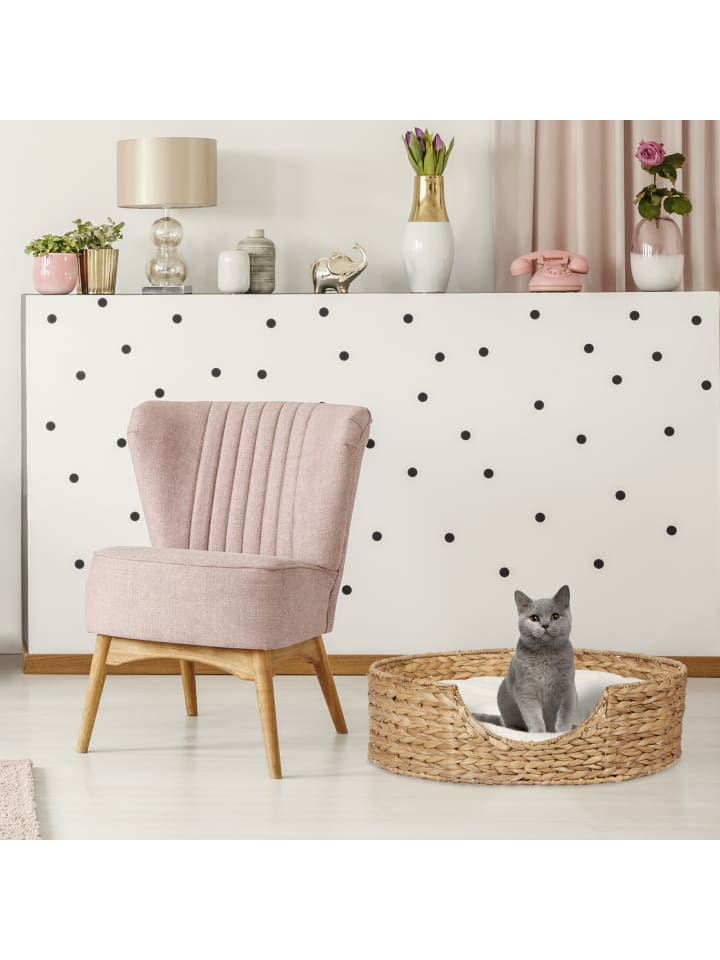 relaxdays Tierbett in Natur/ Creme - (H)15 x Ø 49 cm günstig kaufen onesize