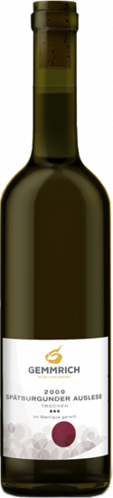 2009 Spätburgunder Auslese (im Barrique gereift) 1,5L ᛫᛫᛫ trocken 1,5 L - Weingut Gemmrich