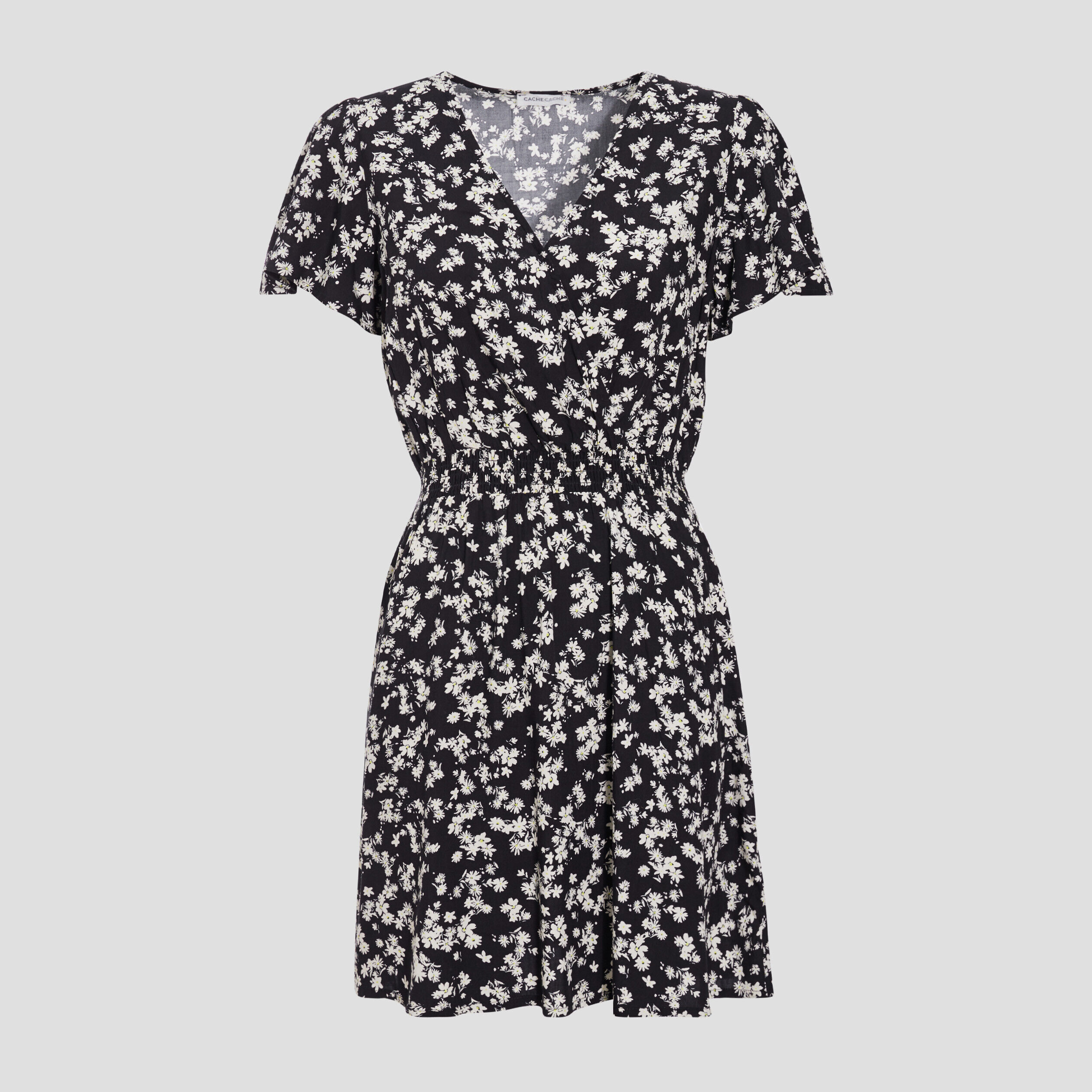 Robe évasée fluide noir femme | Cache Cache