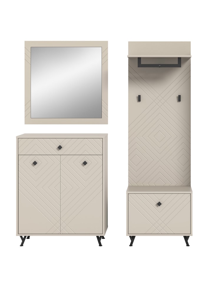 ebuy24 Garderobenmöbel Notes Beige 195 x 35 cm günstig kaufen onesize