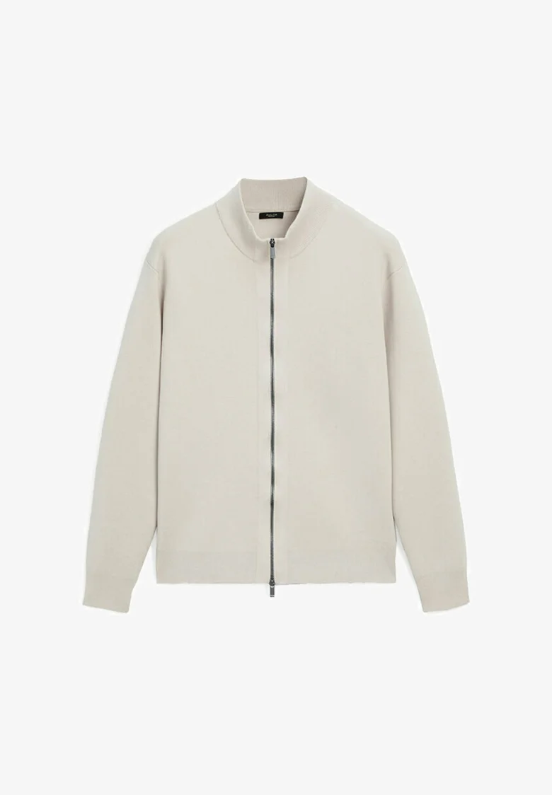 Massimo Dutti MILANO CON CUELLO ALTO Y CREMALLERA - Cárdigan