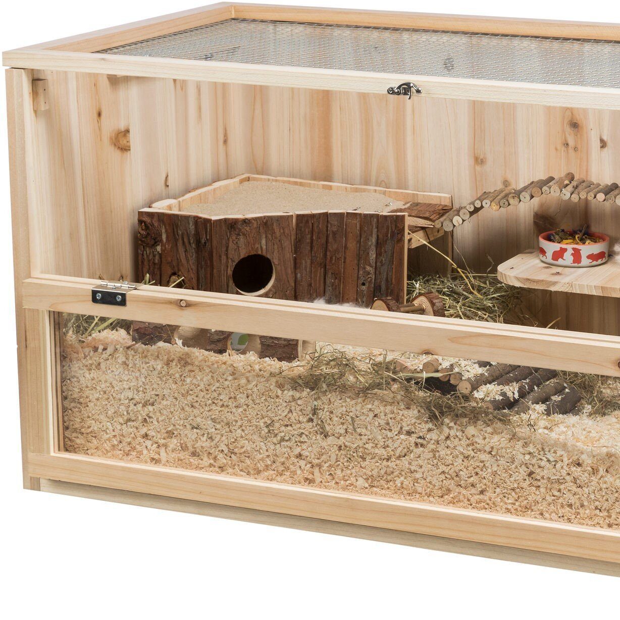 TRIXIE Kleintierkäfig Nagerkäfig Holz Mäuse und Hamster
