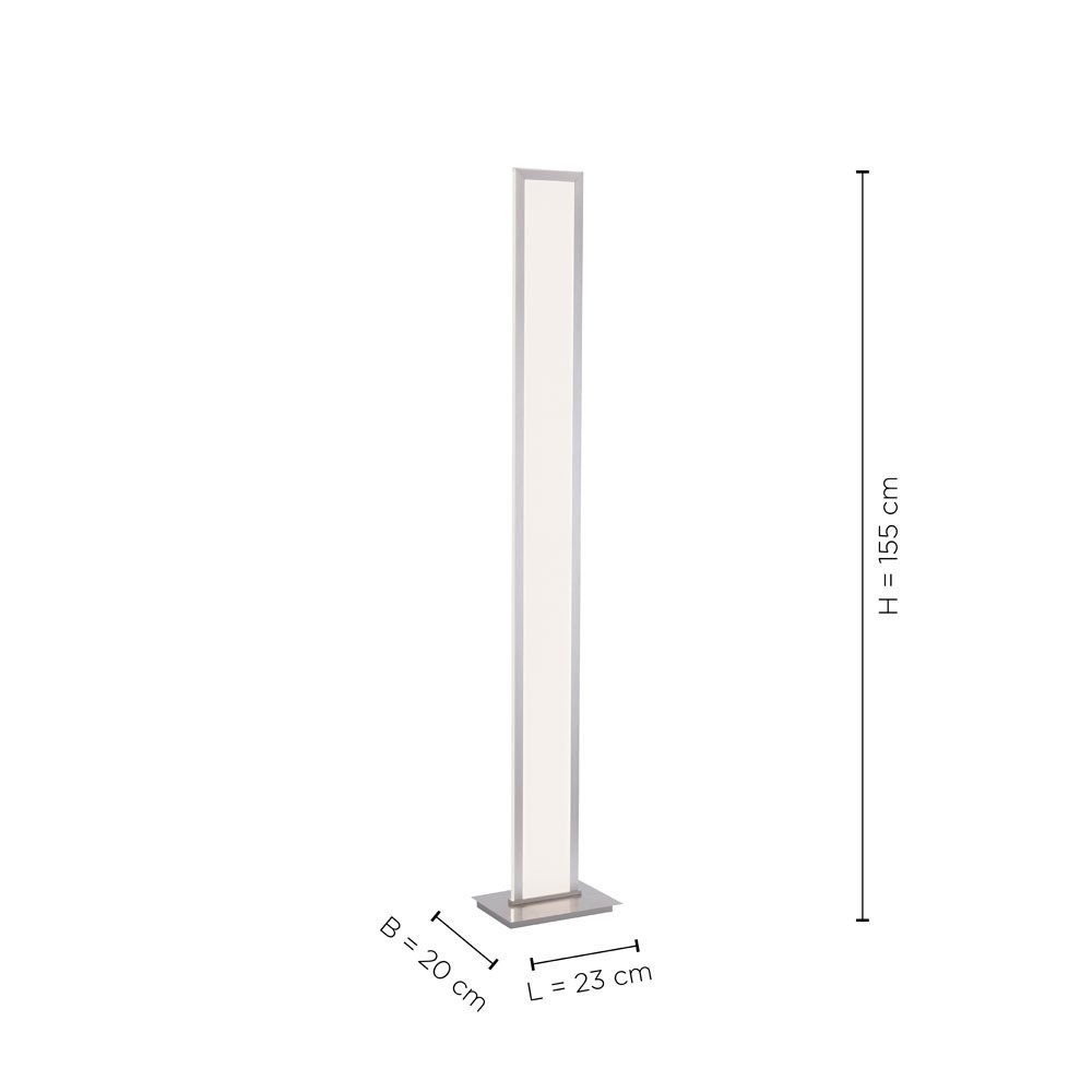 Paul Neuhaus Smarte LED-Leuchte LED Stehleuchte Q-Rosa Smart Home, Smart Home, CCT-Farbtemperaturregelung, Dimmfunktion, Memoryfunktion, mit Leuchtmittel, Lichtfarbsteuerung inkl. Fernbedienung dimmbar APP