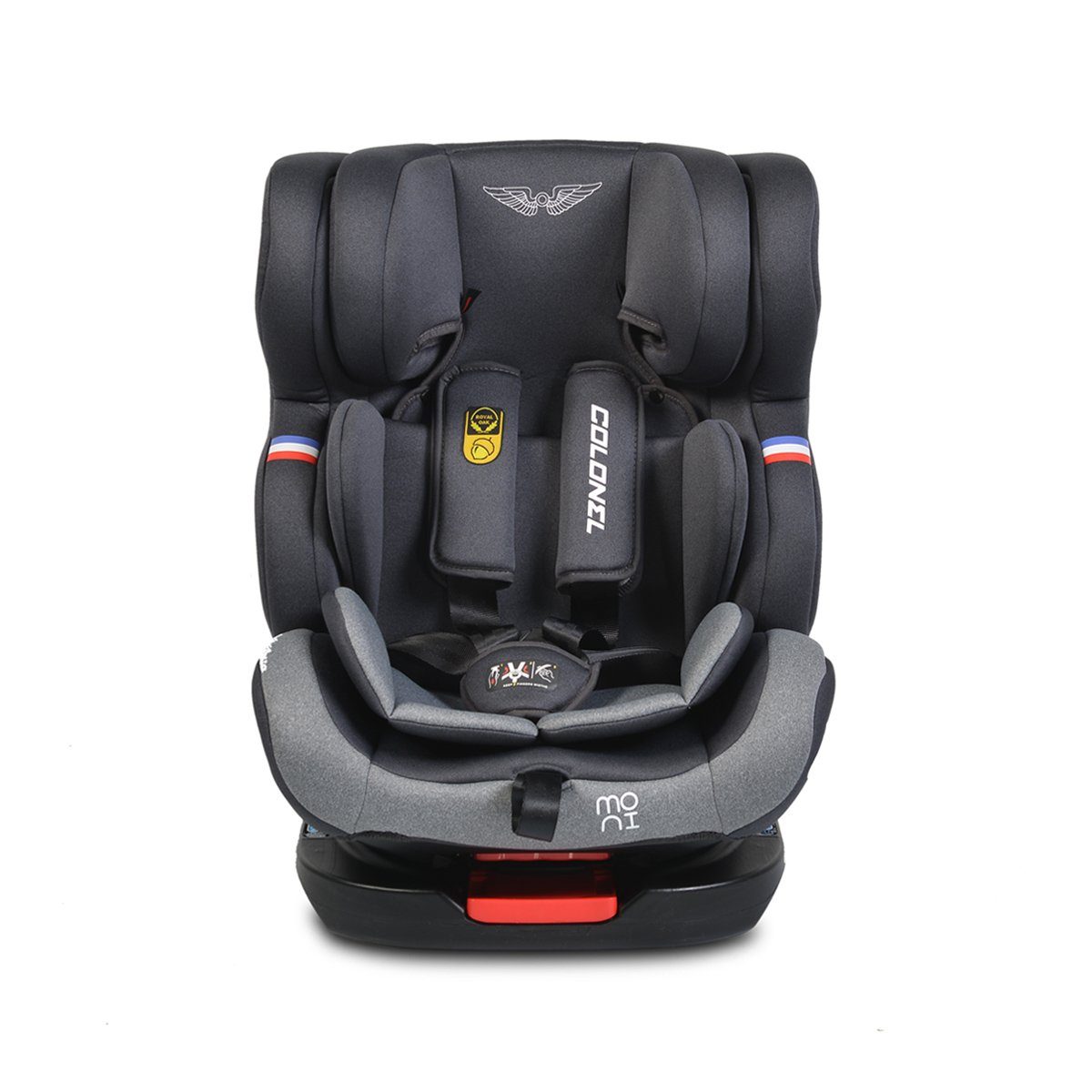 Moni Autokindersitz Kindersitz Colonel Gruppe 0/1/2/3, 0-36 kg, bis: 36 kg, drehbar, 165° Neigung, Isofix