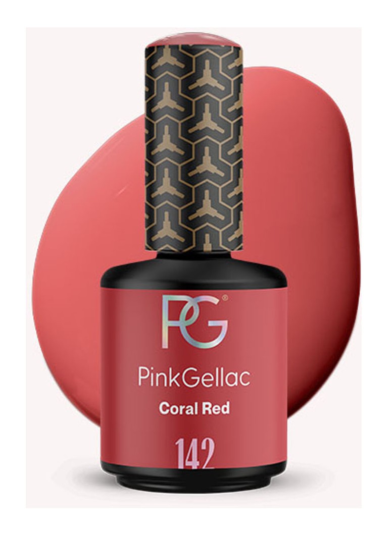 Pink Gellac 142 Coral Red - geelimäinen kynsilakka