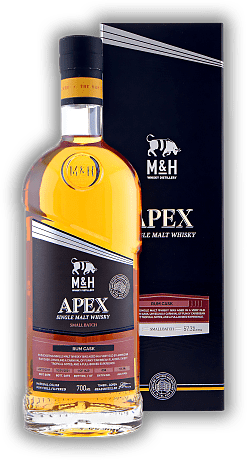 M&H Apex Small Batch Rum Cask Single Malt Whisky 57,3% M&H Apex Small Batch Rum Cask Single Malt Whisky 57,3%  0,7	 Liter - Vol 57,3%