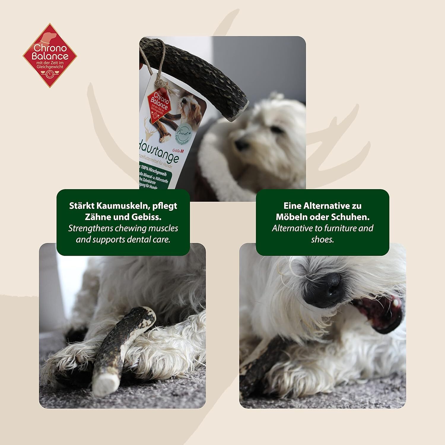 ChronoBalance Snacks ChronoBalance Geweih Halbiert (S) 2er Paket