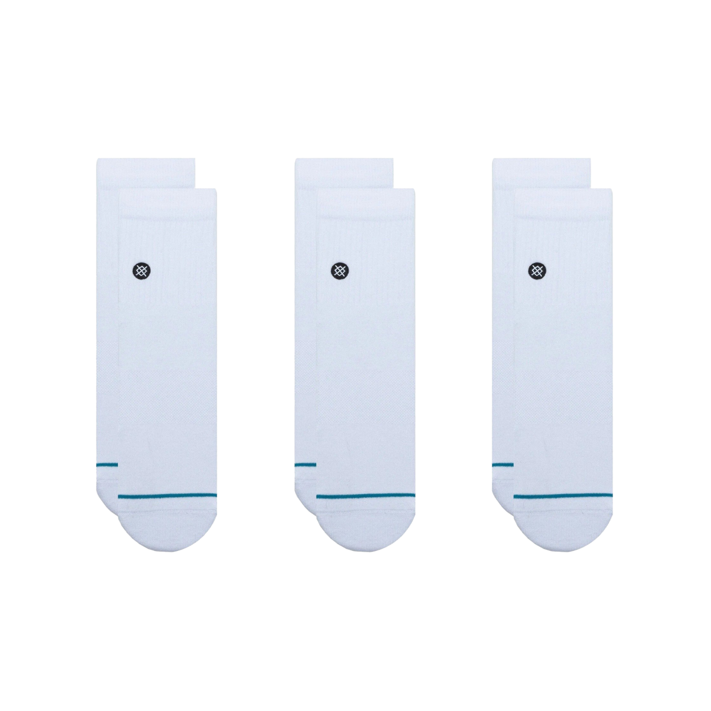 Stance Icon Quarter Socken 3er Pack Weiss Blau