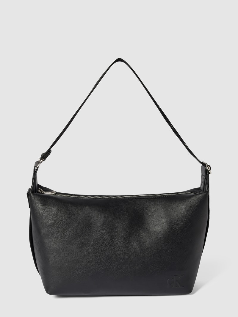 Handtasche mit Label-Details in schwarz