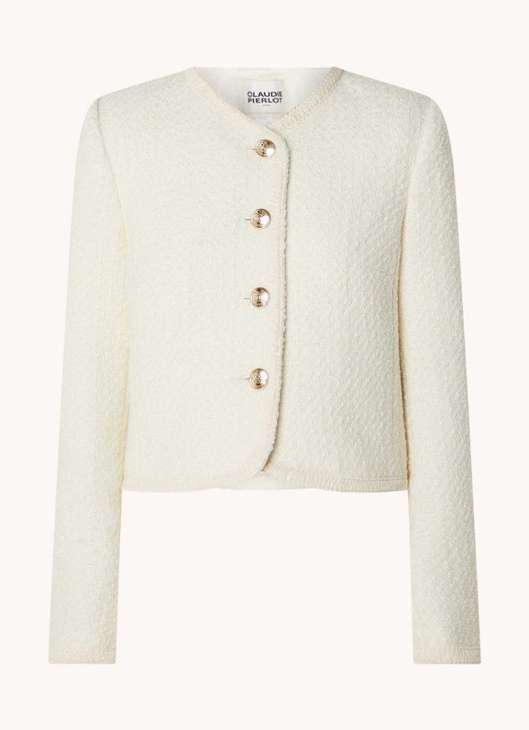 Claudie Pierlot Chaqueta corta Vanda bouclé de mezcla de lana