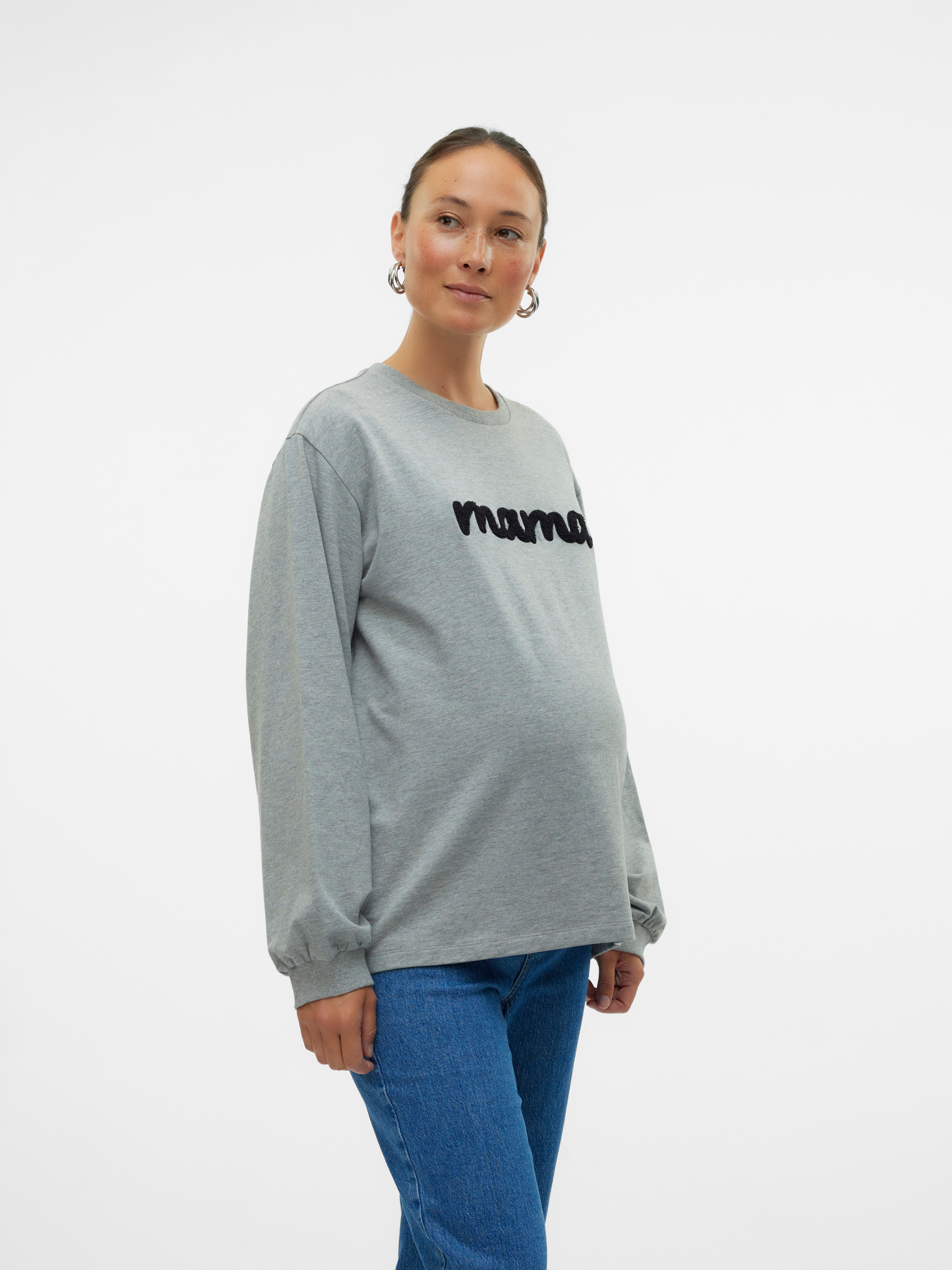 Normal geschnitten Rundhals Sweatshirt
