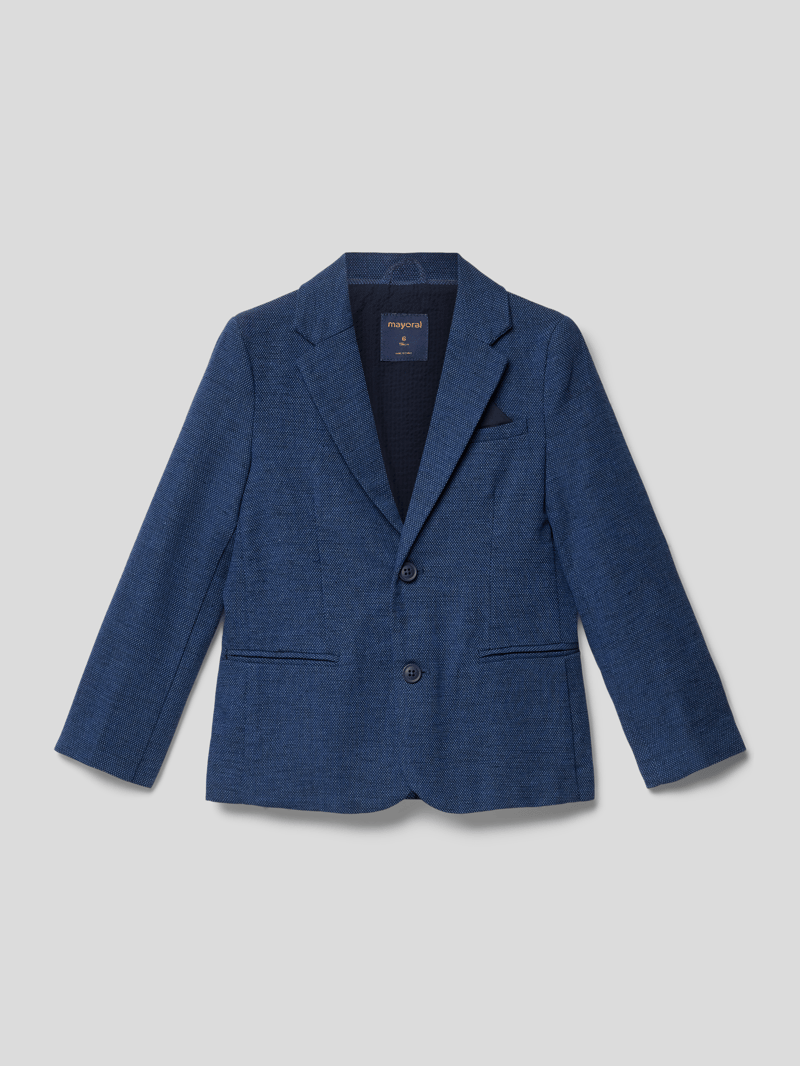 Blazer in melierter Optik in marineblau