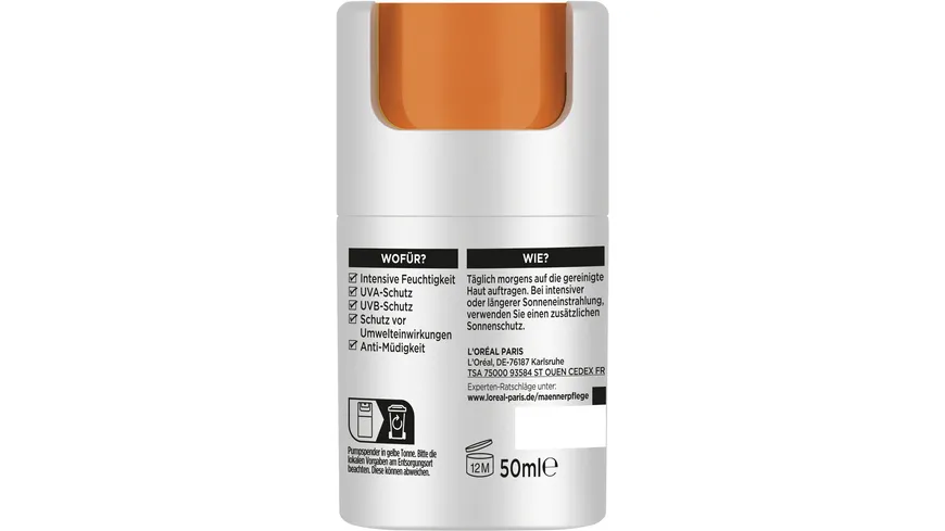 L'Oréal Men Expert Hydra Energy Tagespflege Gesicht 24h mit LSF15 50 ml