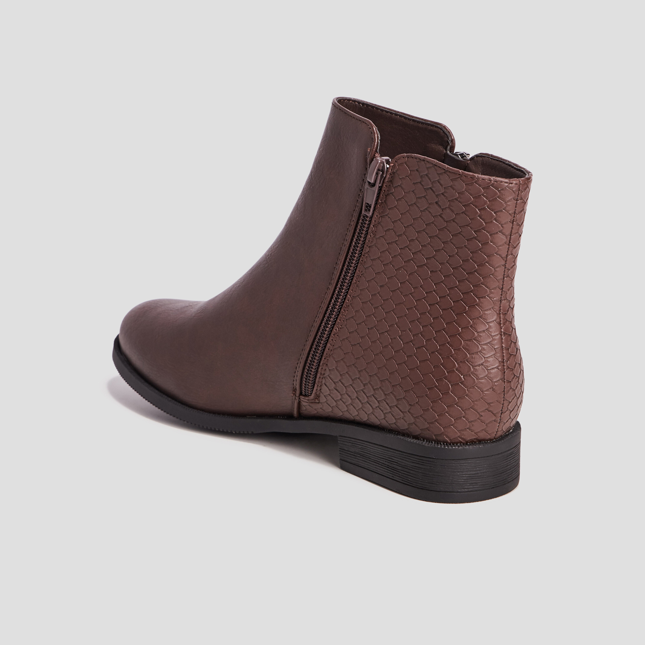 Bottines plates marron femme | La Halle