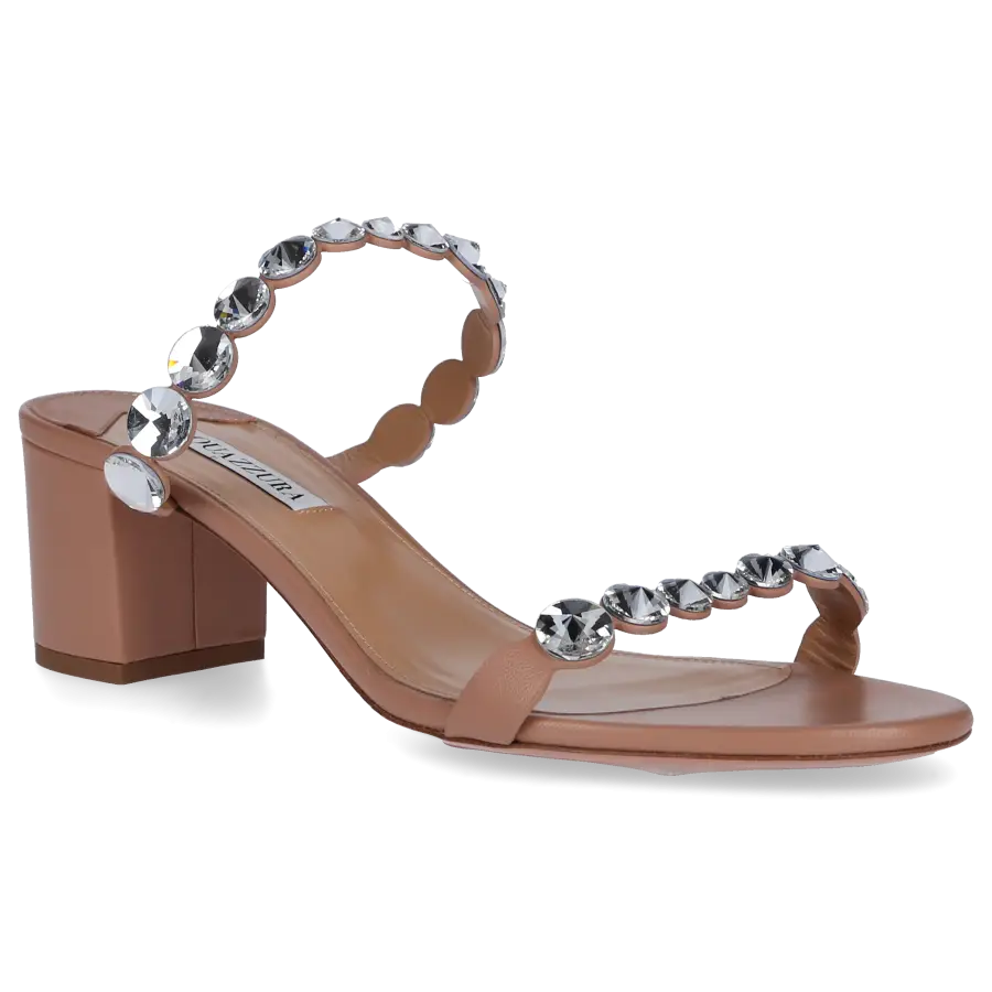 Aquazzura - Sandalen MAXI-TEQUILA 50 Nappaleder - beige