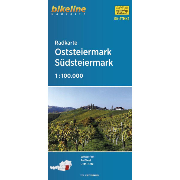 RADKARTE OSTSTEIERMARK, SÜDSTEIERMARK 1:100.000 - Fahrradkarte