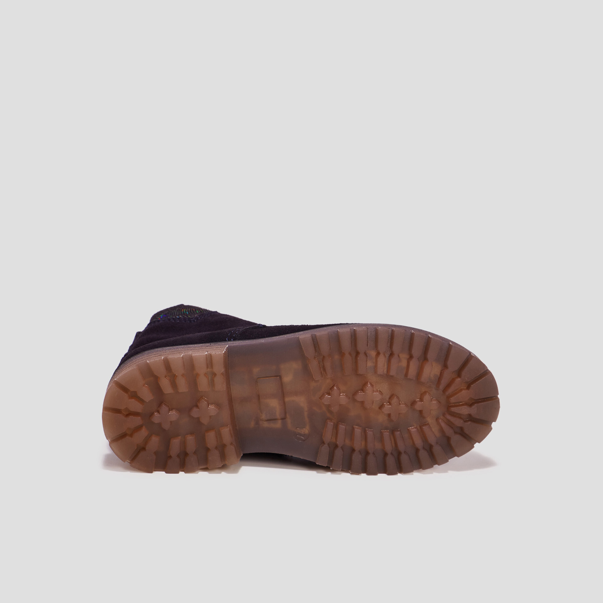 Bottines à lacets en cuir bleu marine fille | La Halle