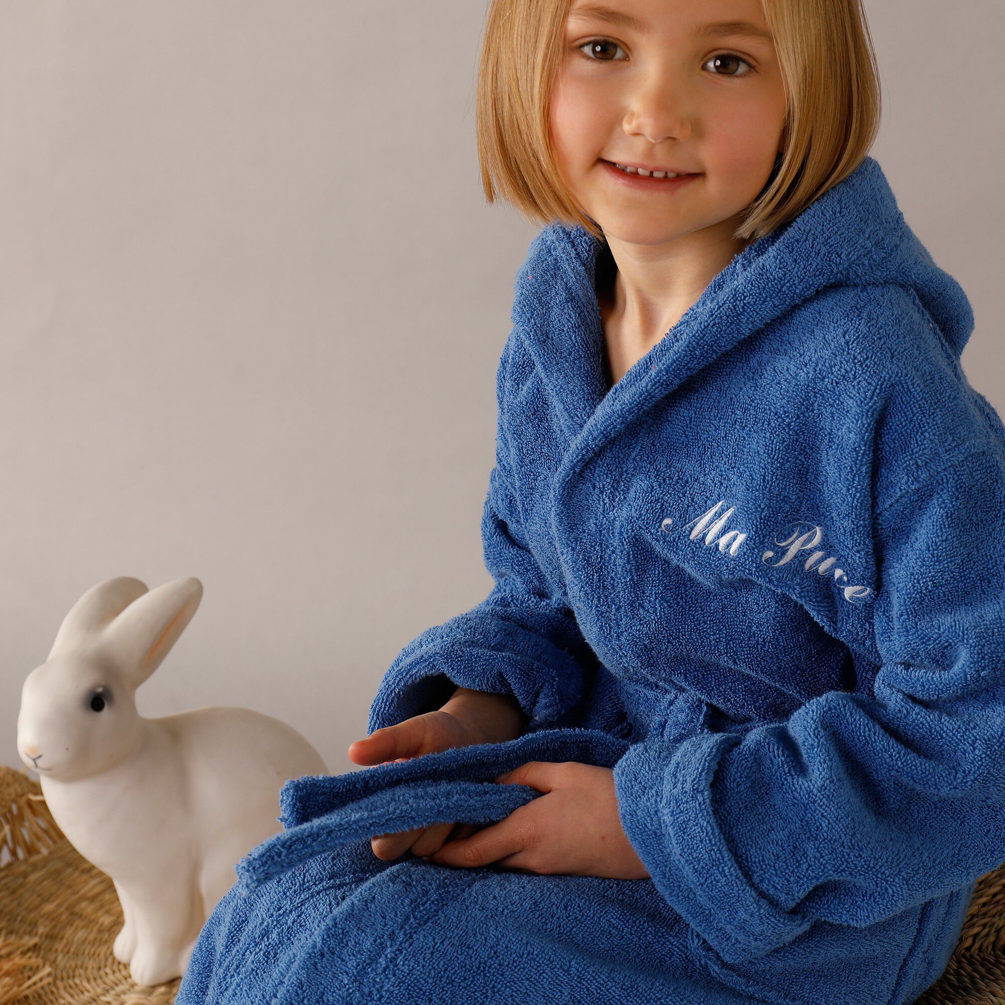 Peignoir enfant éponge à capuche personnalisable