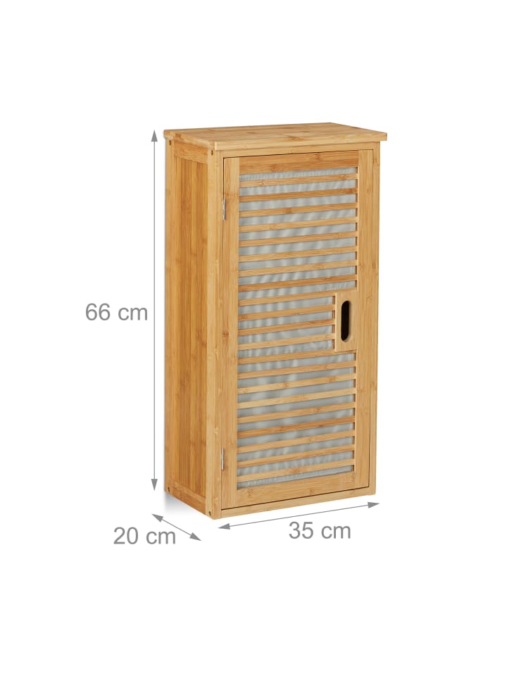 relaxdays Hängeschrank in Natur - (B)35 x (H)66 x (T)20 cm günstig kaufen onesize