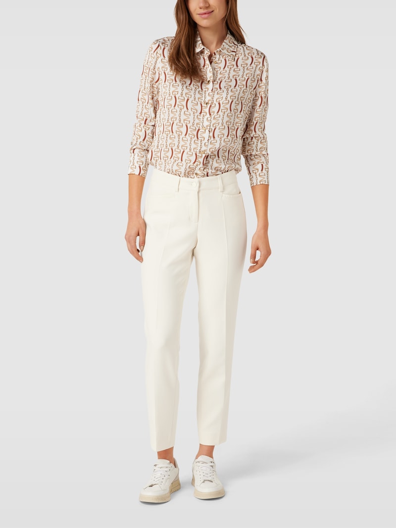 Stoffhose mit Bundfalten Modell 'Renira' in offwhite
