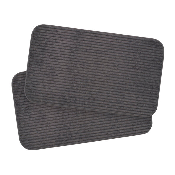 Badteppich Berlin in Cord Optik, 2er Set, 60 x 100 cm, anthrazit