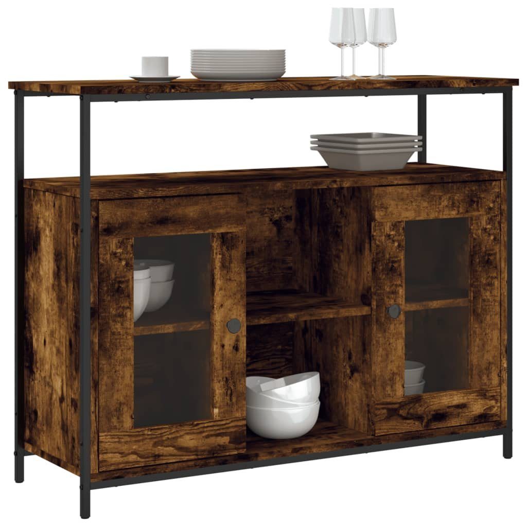 vidaXL Sideboard Sideboard Räuchereiche 100x35x80 cm Holzwerkstoff (1 St)