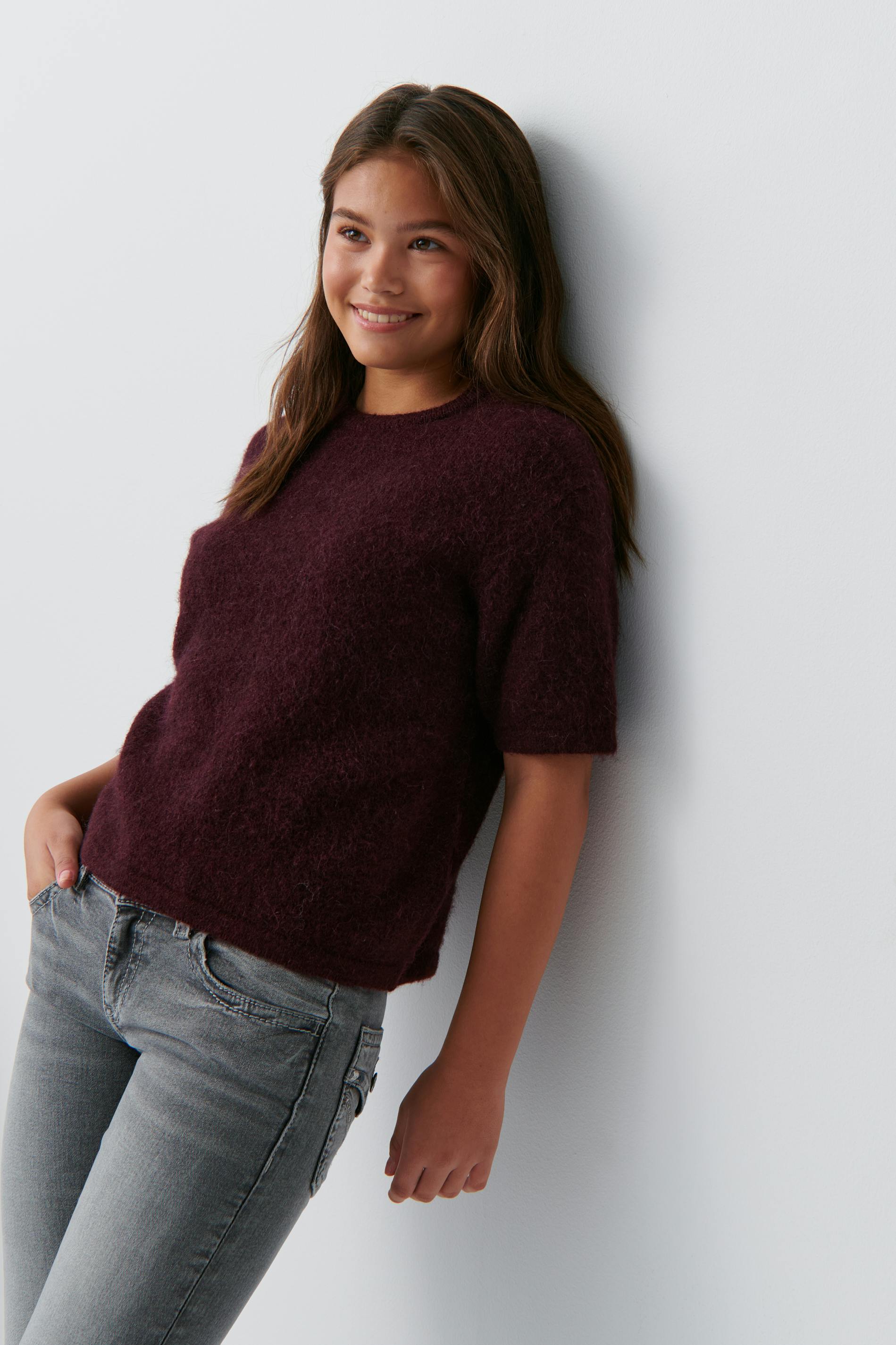 Y kn short sleeve top