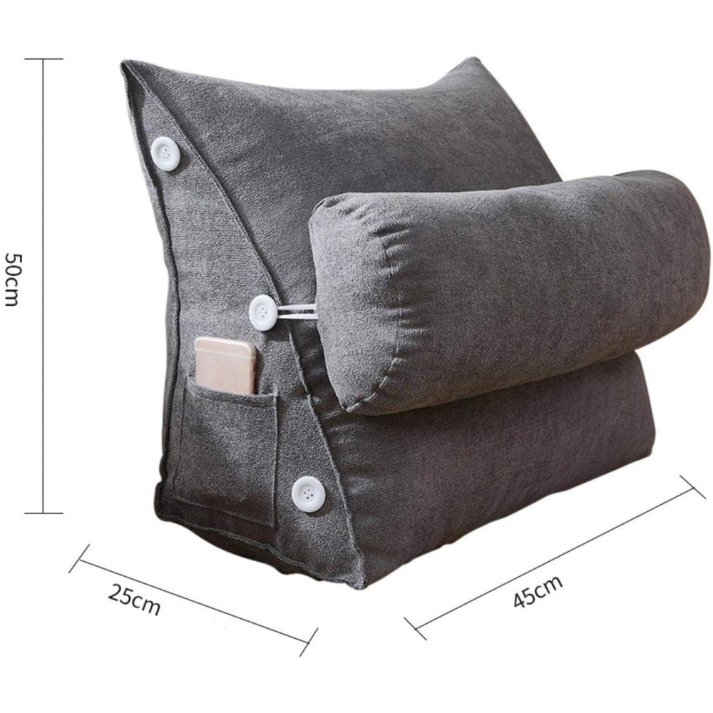 Fokelyi Keilkissen Keilkissen Lesekissen,Sofa Dreieckiges,Rückenbett Rückenlehne