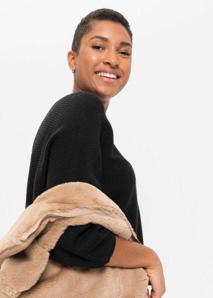 Oversize Ripp-Pullover