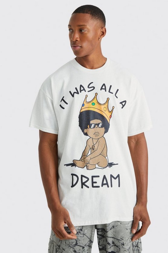 Oversize T-Shirt mit lizenziertem Baby Biggie Print